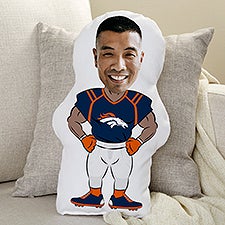 Denver Broncos Personalized Photo Character Throw Pillow - 48724