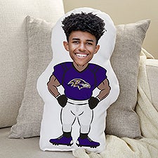 Baltimore Ravens Personalized Photo Character Throw Pillow - 48727