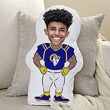 Los Angeles Rams Personalized Photo Character Throw Pillow - 48736