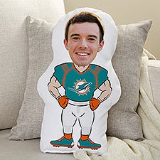 Miami Dolphins Personalized Photo Character Throw Pillow - 48738