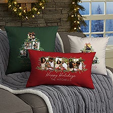 Holiday Moments Personalized Christmas Photo Throw Pillows - 48799