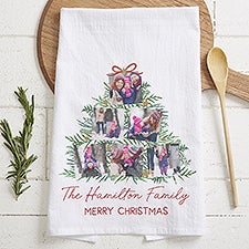 Holiday Moments Personalized Christmas Photo Tea Towel  - 48801