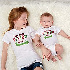 They Did It Personalized Christmas Baby Clothing  - 48836