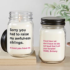 Awful-Ass Kids Personalized Mason Jar Candle for Mom - 48868