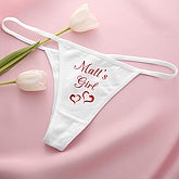 Personalized Ladies Bikini Thong Underwear - Shes My Girl Design - 4887