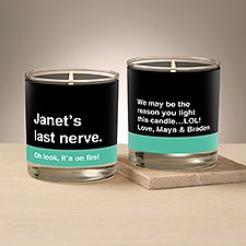 Her Last Nerve Personalized 8oz Glass Candle - 48871