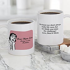 Retro Best. Mom. Ever. Personalized Coffee Mugs - 48884