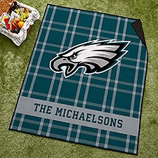 NFL Philadelphia Eagles Personalized Plaid Picnic Blanket - 48894