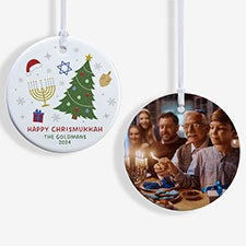 Happy Chrismukkah Personalized Ornament - 48952