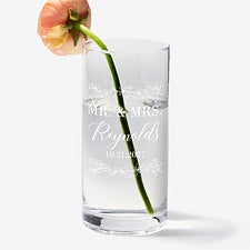 Laurels Of Love Engraved Glass Vase - 48995