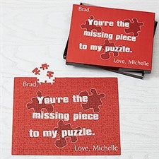 Valentines Day Personalized Puzzle Gift - Missing Piece Design - 4903