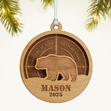 Hunting Personalized 2 Piece Wood Ornament - 49042