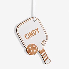 Pickleball Paddle Personalized Wood Ornament - 49052