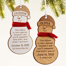 Little Ones Measurements Personalized Wood Ornament - 49063