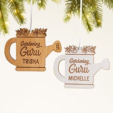Garden Watering Can Personalized Wood Ornament - 49076