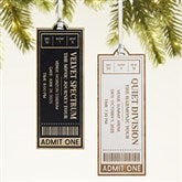 Favorite Concert Ticket Personalized Wood Ornament - 49081