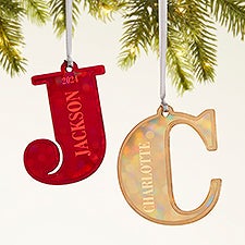 Initial and Name Personalized Acrylic Ornament - 49086