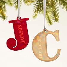 Initial and Name Personalized Acrylic Ornament - 49086
