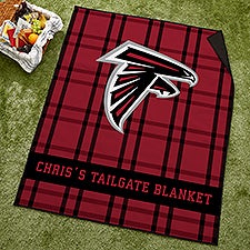 NFL Atlanta Falcons Personalized Plaid Picnic Blanket - 49146