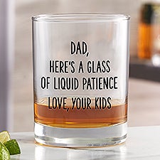 Liquid Patience Personalized Whiskey Glasses  - 49193