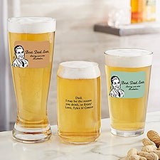 Retro Best.Dad.Ever. Personalized Beer Glass Collection - 49198