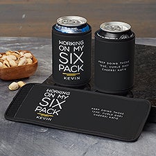 Working On My Six Pack Personalized Can & Bottle Wrap - 49212