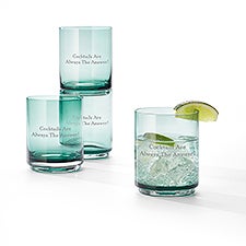 Etched Lenox Tuscany Tall Stacking Glass Set in Green  - 49230