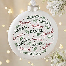 Festive Holiday Repeating Name Personalized Deluxe Ornament - 49232
