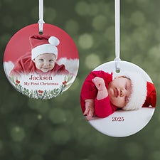 First Noel Personalized Baby Photo Ornaments - 49236