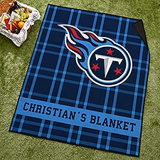 NFL Tennessee Titans Personalized Plaid Picnic Blanket - 49254