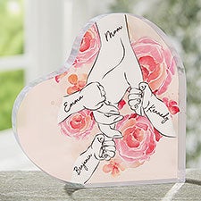 Mothers Loving Hand Personalized Colored Heart Keepsake  - 49274