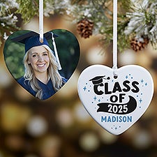 Shining Achievement Personalized Graduation Heart Ornaments - 49279