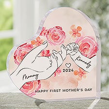 First Mothers Day Loving Hands Personalized Colored Heart Keepsake - 49293