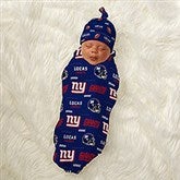 NFL New York Giants Personalized Baby Hat & Receiving Blanket Set  - 49295
