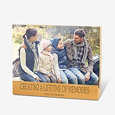 Engraved Statement Acrylic Magnetic Frame with Wood Base - 49341