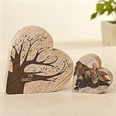 Family Tree Personalized Wooden Heart Keepskae - 49431