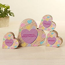 Conversation Hearts Personalized Wooden Hearts - 49433