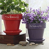 Family Name Personalized Flower Pots - 4948