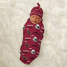 NFL Arizona Cardinals Personalized Baby Hat  Receiving Blanket Set  - 49485