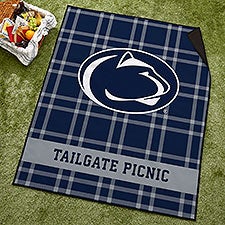 NCAA Penn State Nittany Lions Personalized Plaid Picnic Blanket - 49543