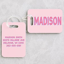 Shadow Name Personalized Luggage Tag Set - 49591