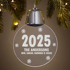 Snowflake Year Personalized LED Acrylic Ornament - 49748