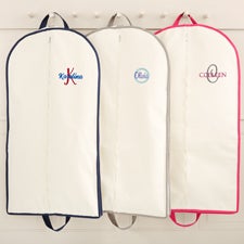 Playful Name Embroidered Canvas Garment Bags - 49758