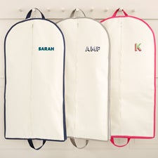Shadow Name Embroidered Canvas Garment Bags - 49760