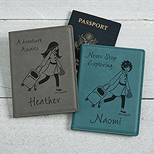 philoSophies Travel Personalized Passport Holder - 49847