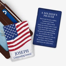 A Soldiers Prayer Personalized Metal Wallet Card - 49863