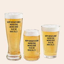 Happy Birthday Personalized Beer Glasses - 49992