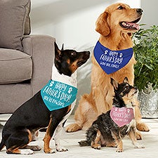 Happy Fathers Day Personalized Dog Bandana - 50002