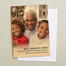 Photo Expressions for Him Personalized 5x7 Wooden Greeting Card  - 50031