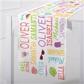 Summer Repeating Name Personalized Table Runner - 50127